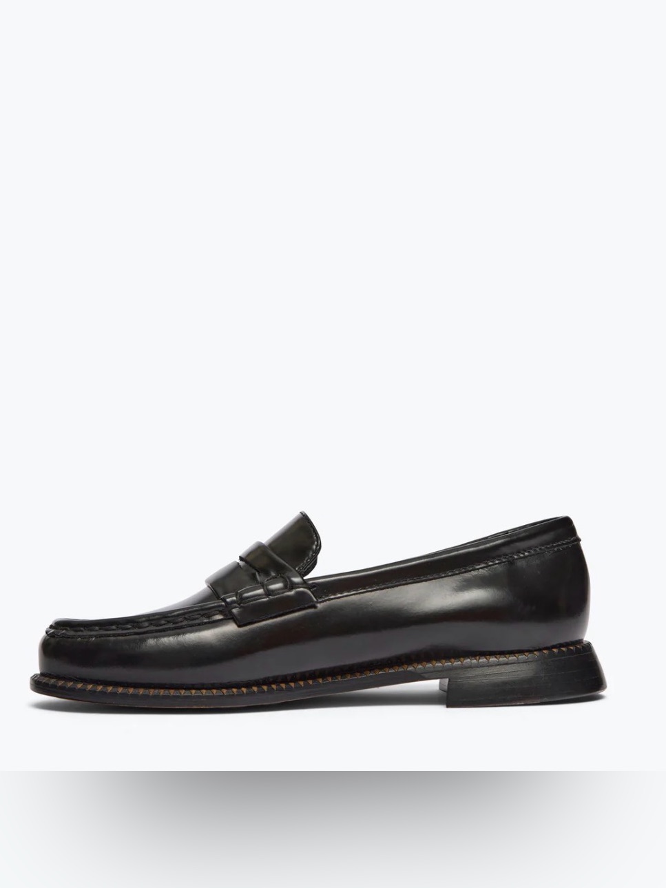 Freda Salvador Elba Penny Loafer In Black Spazzolato Leather Size 7.5